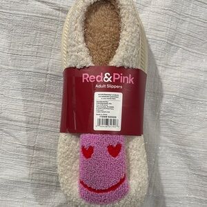 Red & Pink Adult Slippers